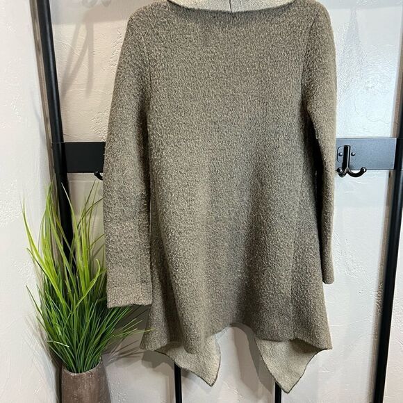 Zara knit cardigan wool blend open sweater green size small - Picture 6 of 13